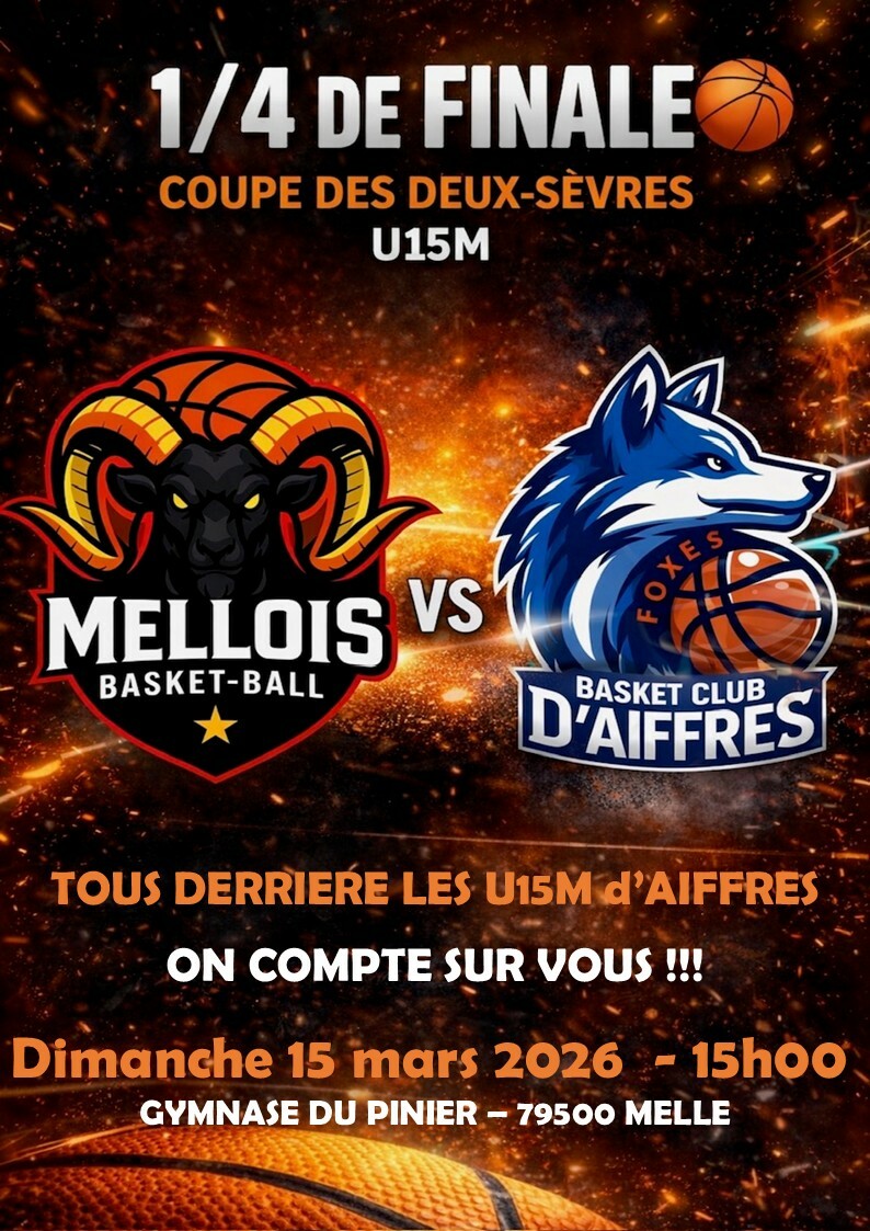 U15M @ MELLES - 1/4 de Finale Coupe des Deux-Sèvres